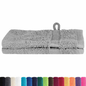 vidaXL Panni per il viso SOLUND 2 pcs Grigio Cotone