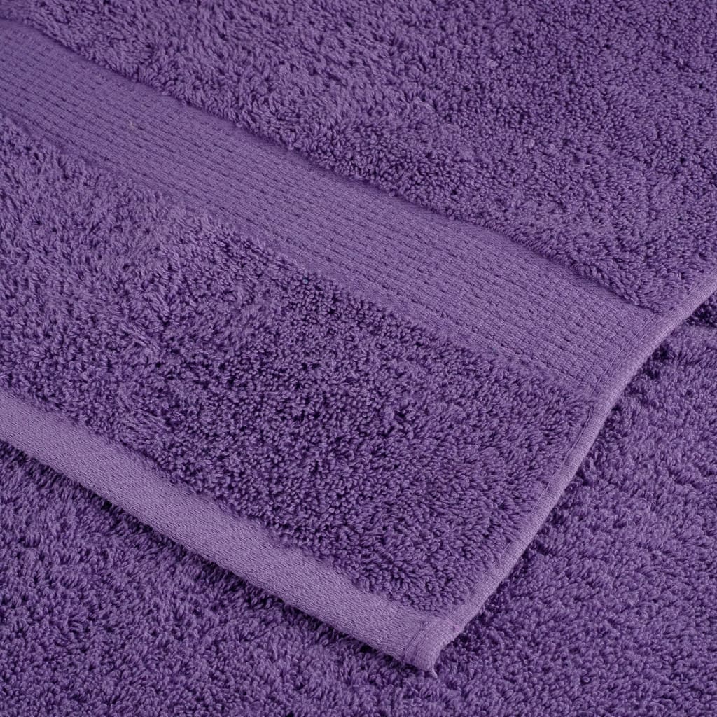 Asciugamani per Ospiti SOLUND 4 pz Viola 30x50 cm 600 g/m² 137351