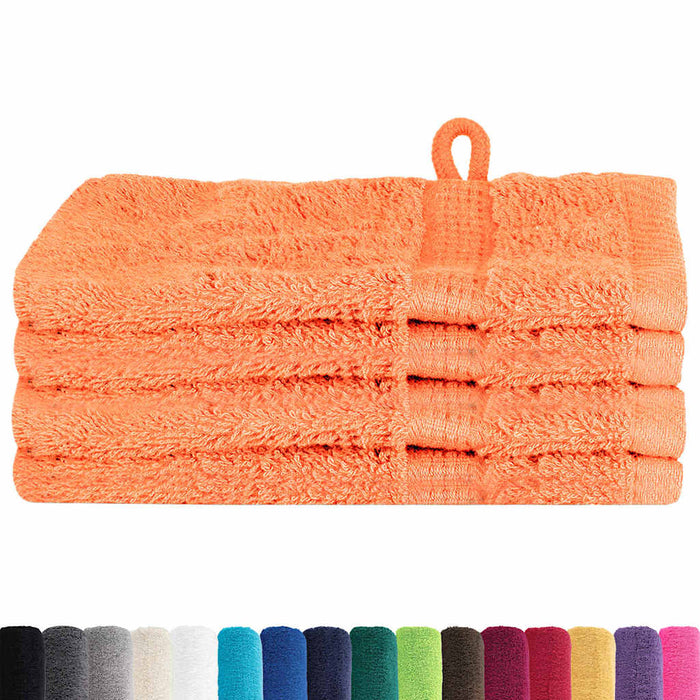 vidaXL Panni per il viso SOLUND 4 pcs Arancione Cotone