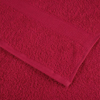 Asciugamani Premium SOLUND 10 pz Rosso 100x200 cm 600 g/m² 137415