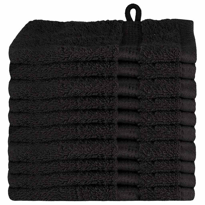Panni per il viso SOLUND 10 pcs Nero Cotone 137418