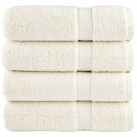 Asciugamani Premium SOLUND 4 pz Crema 50x100 cm 600 g/m²