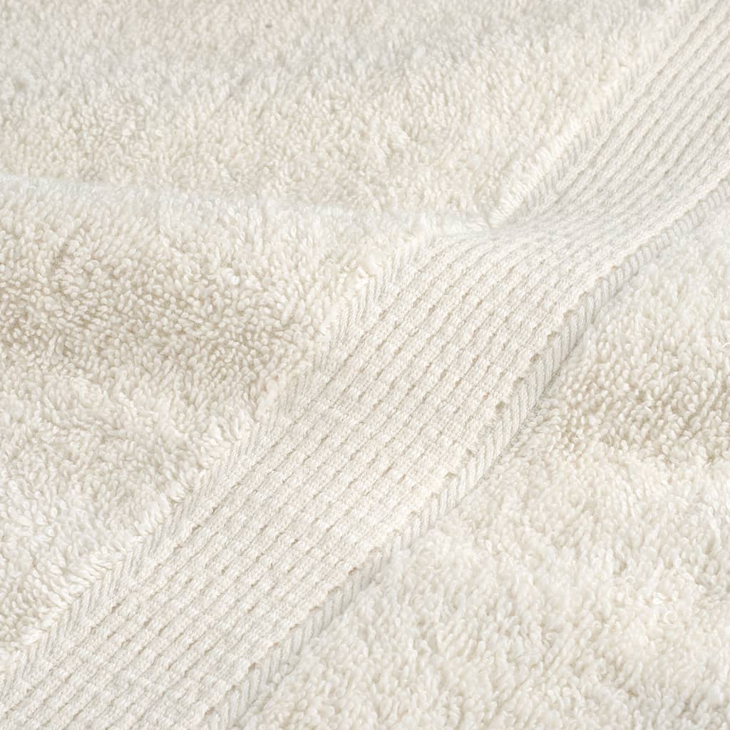 vidaXL Asciugamani Premium SOLUND 2 pz Crema 100x200 cm 600 g/m²