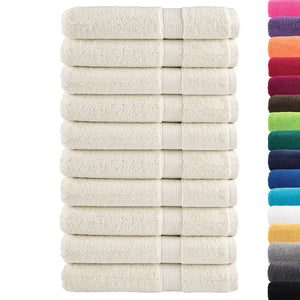 Asciugamani Premium SOLUND 10 pz Crema 100x200 cm 600 g/m² 137487