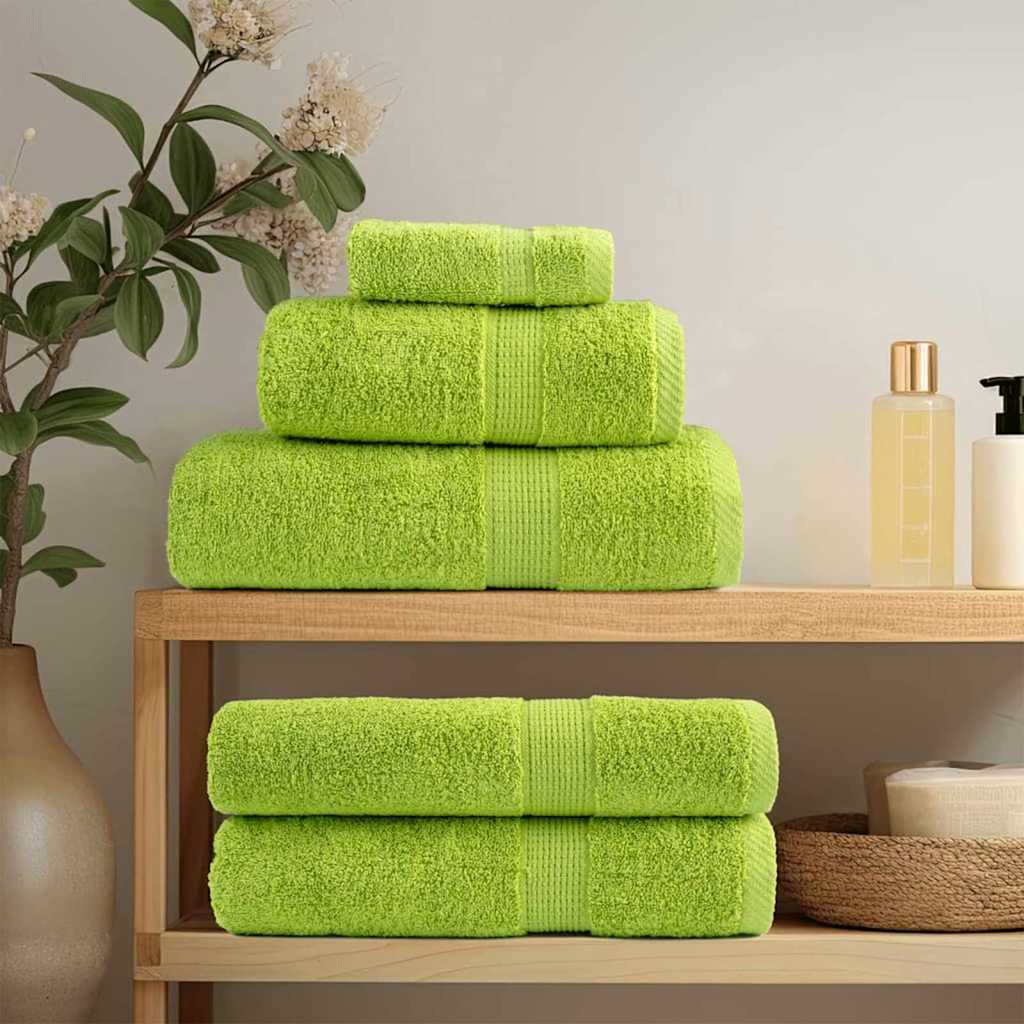 vidaXL Panni per il viso SOLUND 2 pcs Mela verde Cotone