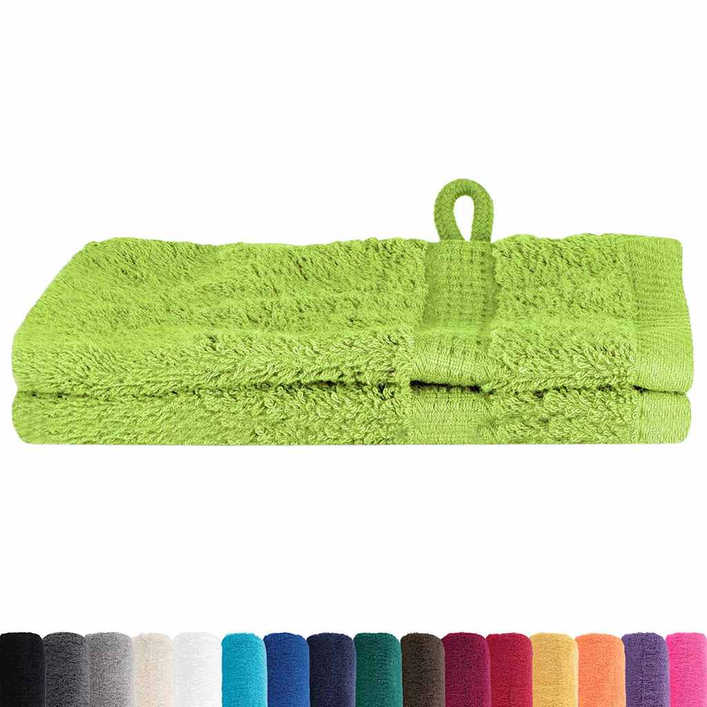vidaXL Panni per il viso SOLUND 2 pcs Mela verde Cotone