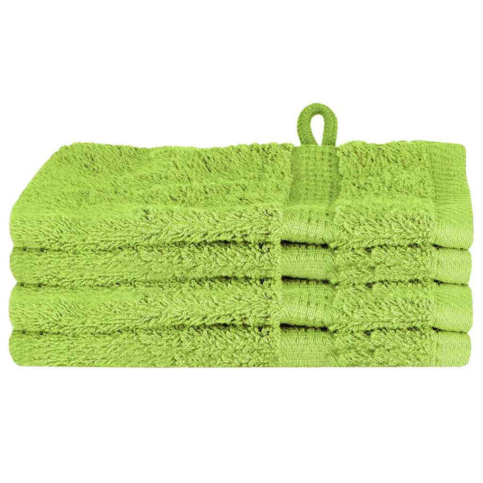 vidaXL Panni per il viso SOLUND 4 pcs Mela verde Cotone