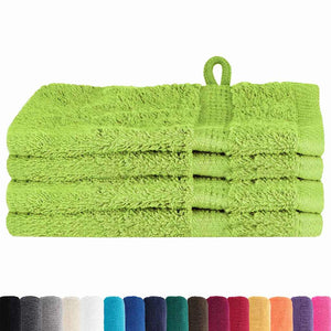 vidaXL Panni per il viso SOLUND 4 pcs Mela verde Cotone