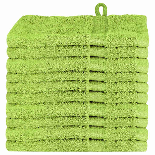 vidaXL Panni per il viso SOLUND 10 pcs Mela verde Cotone