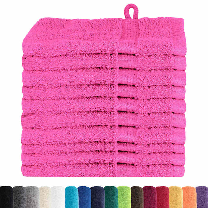 vidaXL Panni per il viso SOLUND 10 pcs Rosa Cotone
