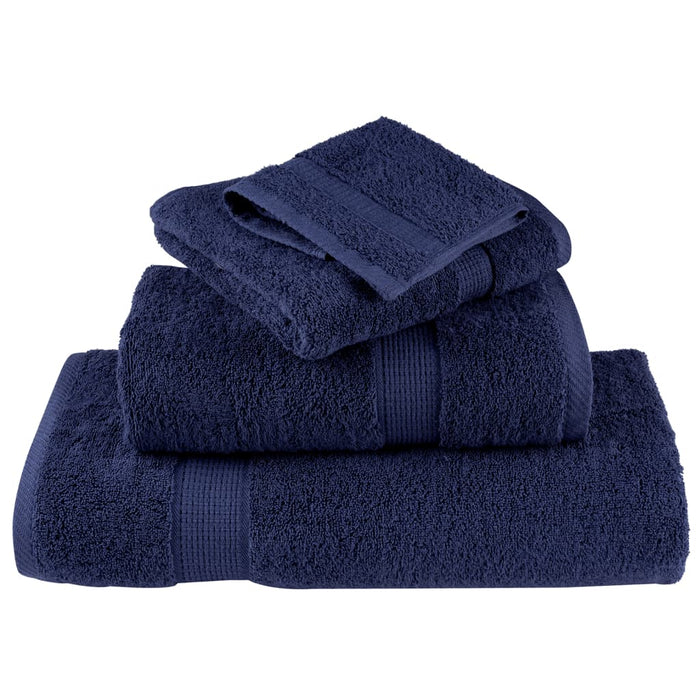 Set ASciugamani SOLUND 8 pz Blu Navy 600 gsm 137541