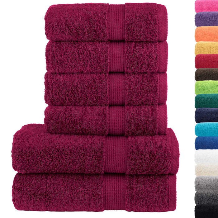 Set ASciugamani SOLUND 8 pz Bordeaux 600 gsm 137556