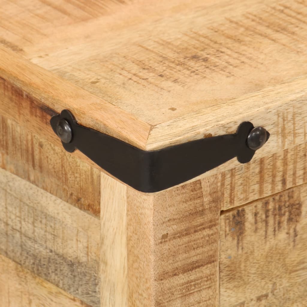 Comodino-Tavolino da notte 40x40x50 cm in Legno Massello di Mango