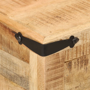 Comodino-Tavolino da notte 40x40x50 cm in Legno Massello di Mango