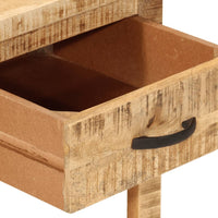 Comodino-Tavolino da notte 40x40x50 cm in Legno Massello di Mango