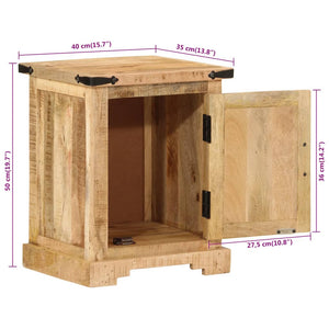 Comodino 40x35x50 cm in Legno Massello di Mango 372717