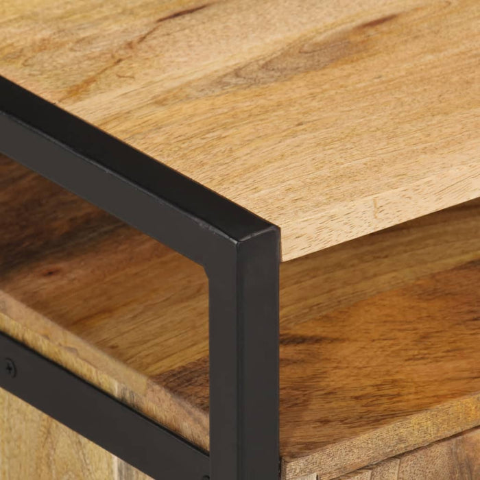 Comodino a Parete 35x35x25 cm in Legno Massello di Acacia 372725