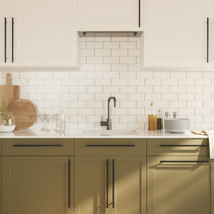 Maniglie per Mobili 20 pz Nere 320 mm in Acciaio Inox