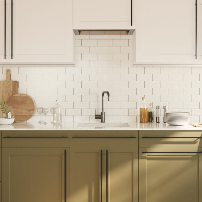 Maniglie per Mobili 20 pz Nere 480 mm in Acciaio Inox