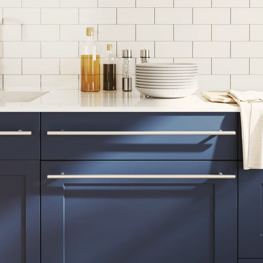 Maniglie per Mobili 10 pz Argento 480 mm in Acciaio Inoxcod mxl 132988