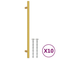 vidaXL Maniglie per Mobili 10 pz Oro 224 mm in Acciaio Inox
