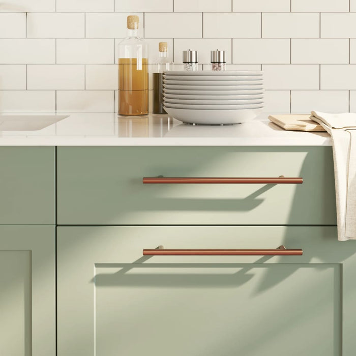 Maniglie per Mobili 10 pz Bronzo 224 mm in Acciaio Inoxcod mxl 85061