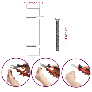 Maniglie per Mobili 20pz Argento 128mm in Acciaio Inox 3203637
