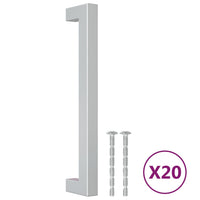 Maniglie per Mobili 20 pz Argento 160 mm in Acciaio Inoxcod mxl 109007