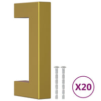 Maniglie per Mobili 20 pz Oro 64 mm in Acciaio Inox 3203643