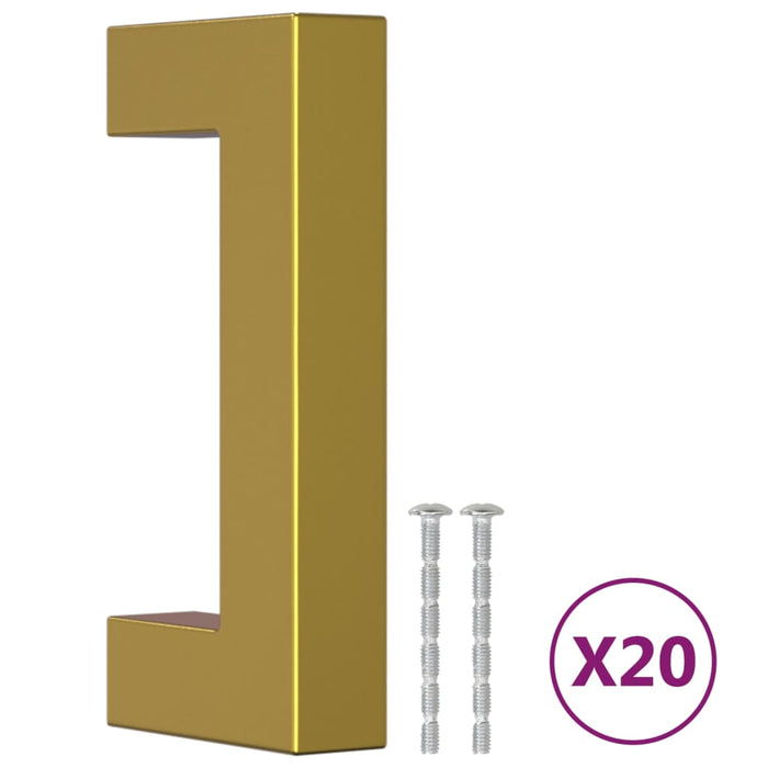 Maniglie per Mobili 20 pz Oro 64 mm in Acciaio Inox 3203643