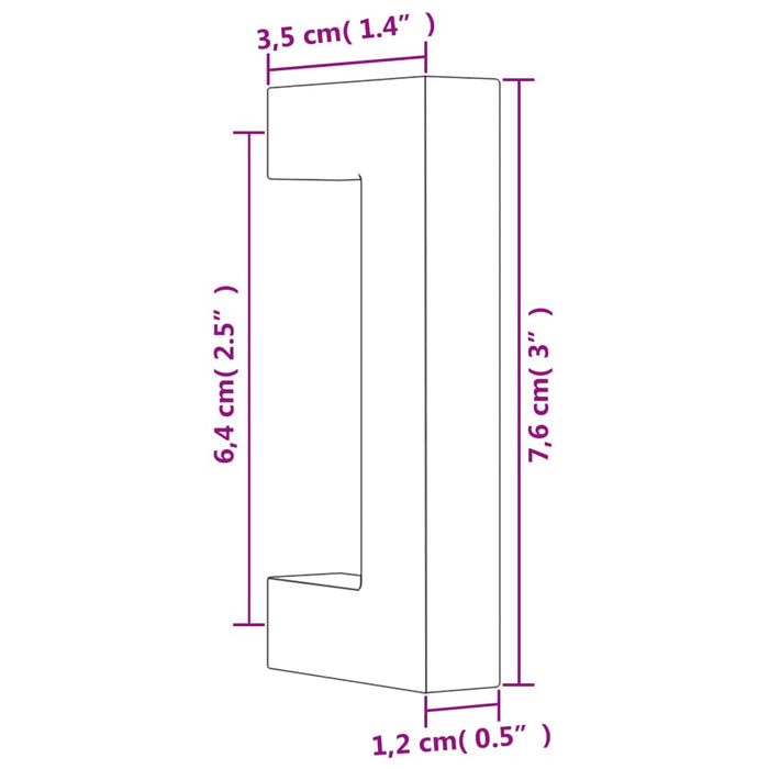 Maniglie per Mobili 20 pz Oro 64 mm in Acciaio Inox 3203643