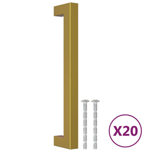 Maniglie per Mobili 20 pz Oro 160 mm in Acciaio Inoxcod mxl 109005
