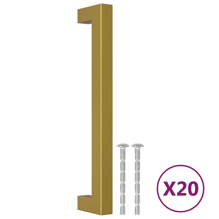 Maniglie per Mobili 20 pz Oro 160 mm in Acciaio Inoxcod mxl 109005