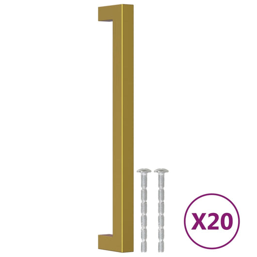 Maniglie per Mobili 20 pz Oro 192 mm in Acciaio Inox 3203647
