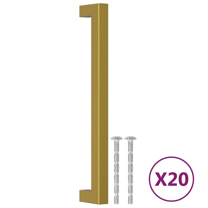 vidaXL Maniglie per Mobili 20 pz Oro 192 mm in Acciaio Inox