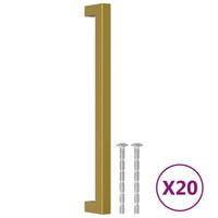 Maniglie per Mobili 20 pz Oro 224 mm in Acciaio Inoxcod mxl 132979