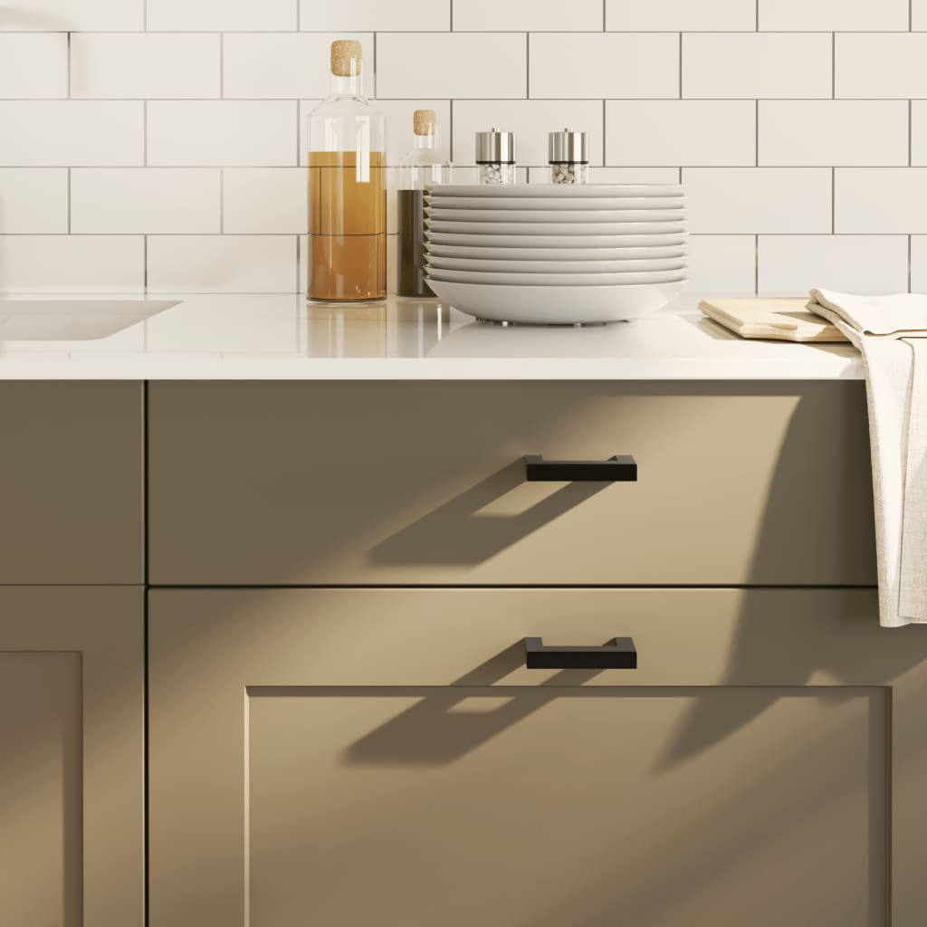 Maniglie per Mobili 20pz Nere 64 mm in Acciaio Inox 3203651