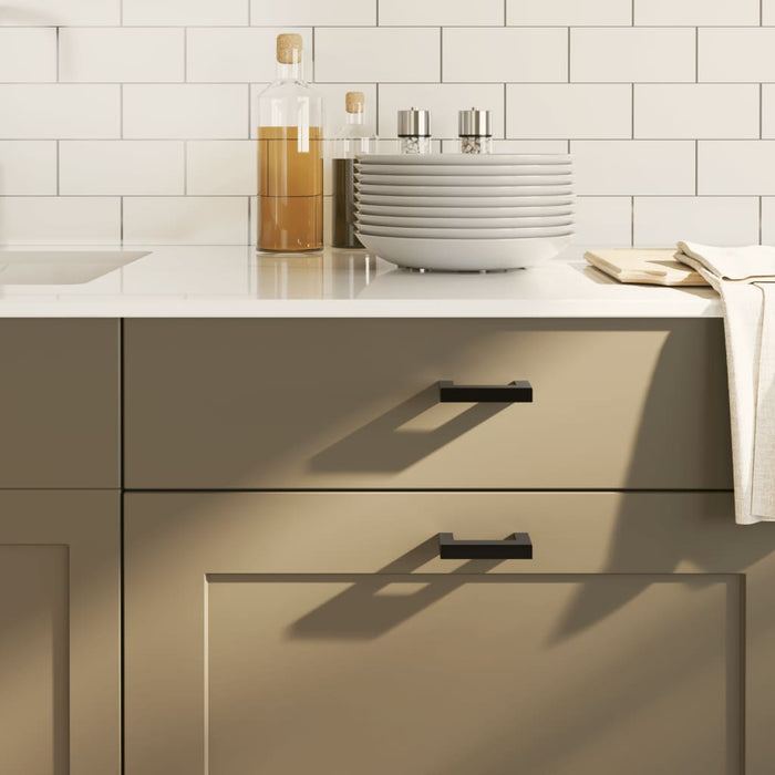 Maniglie per Mobili 20pz Nere 64 mm in Acciaio Inox 3203651