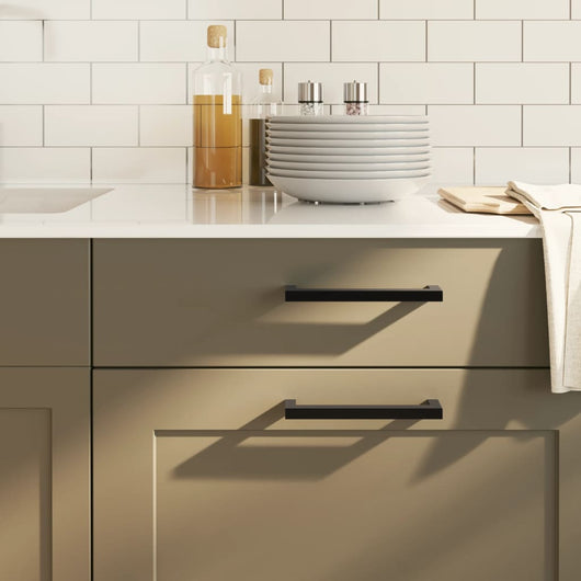 Maniglie per Mobili 20 pz Nere 128 mm in Acciaio Inox 3203653