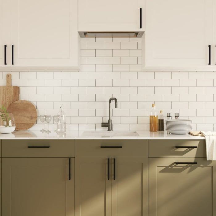 Maniglie per Mobili 20 pz Nere 160 mm in Acciaio Inox