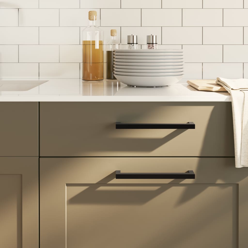 Maniglie per Mobili 20 pz Nere 192 mm in Acciaio Inoxcod mxl 132977