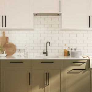 Maniglie per Mobili 20 pz Nere 224 mm in Acciaio Inox 3203656