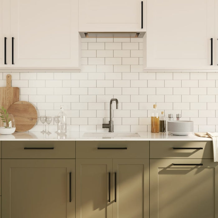 Maniglie per Mobili 20 pz Nere 224 mm in Acciaio Inox