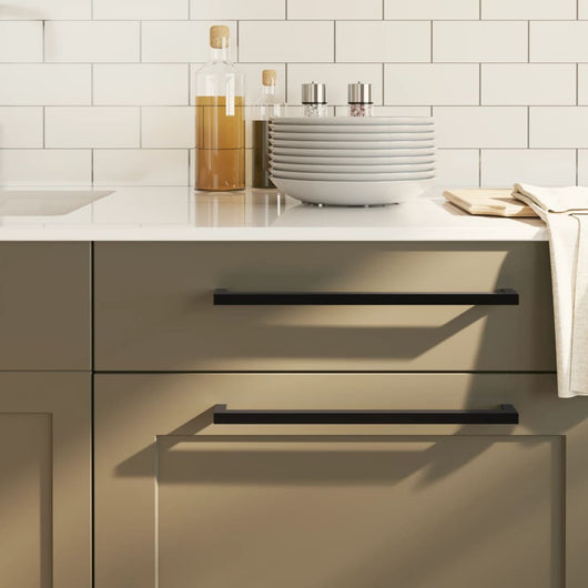 Maniglie per Mobili 20 pz Nere 320 mm in Acciaio Inox 3203657