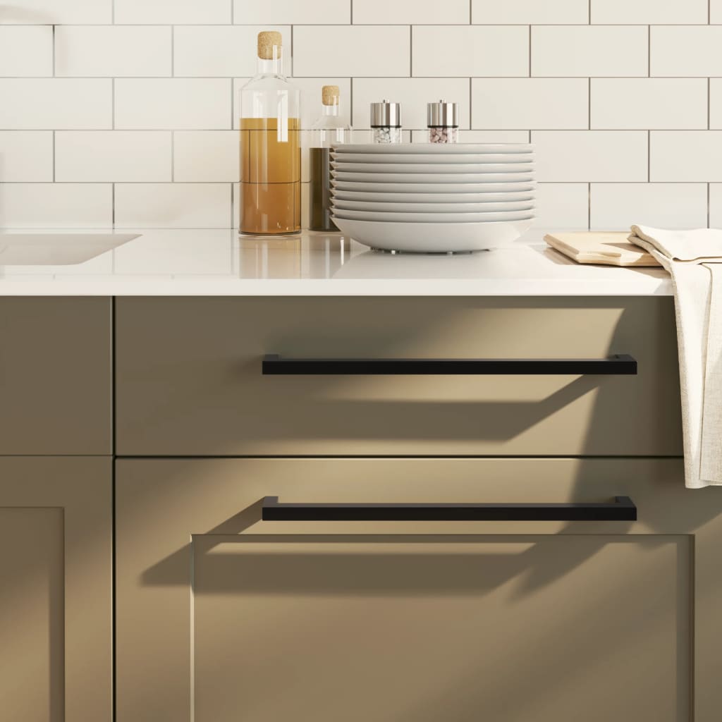 Maniglie per Mobili 20 pz Nere 320 mm in Acciaio Inoxcod mxl 132975