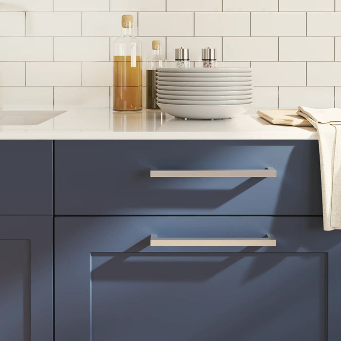 Maniglie per Mobili 10 pz Argento 224 mm in Acciaio Inox 3203668