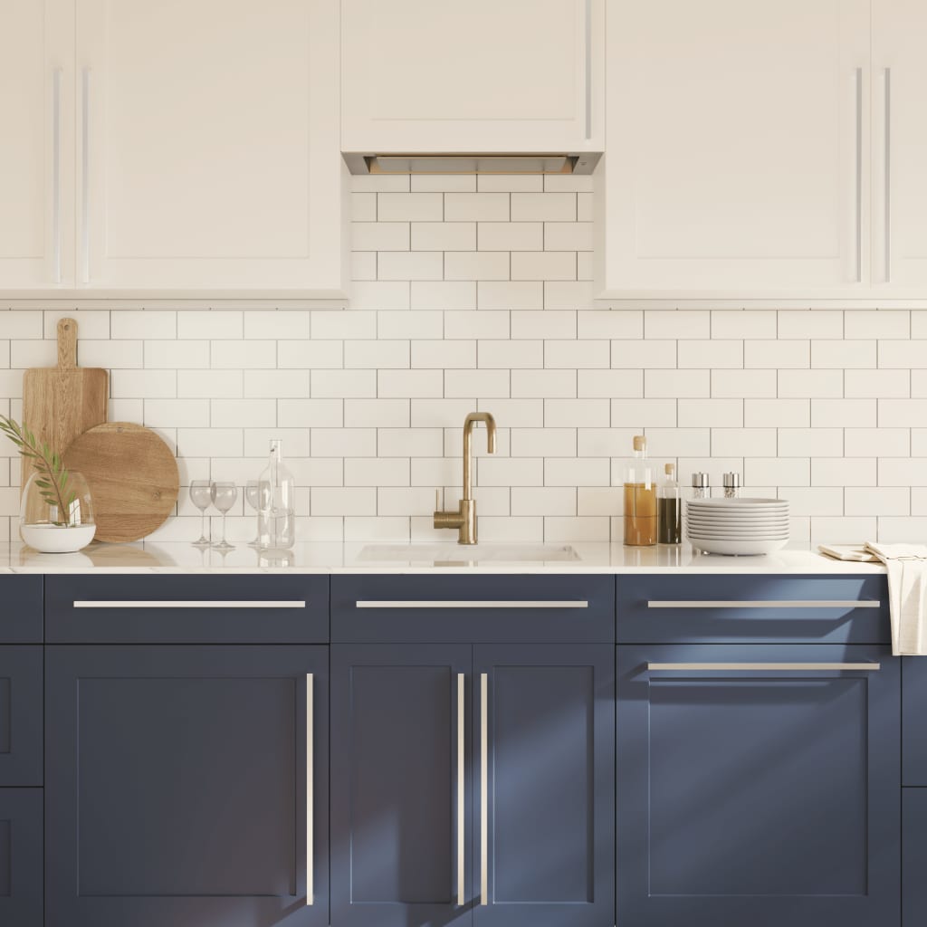 Maniglie per Mobili 10 pz Argento 480 mm in Acciaio Inox 3203670