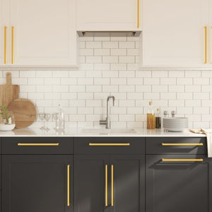 Maniglie per Mobili 10 pz Oro 320 mm in Acciaio Inox