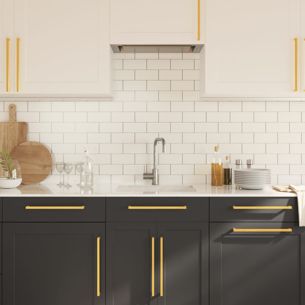 Maniglie per Mobili 10 pz Oro 320 mm in Acciaio Inox 3203673