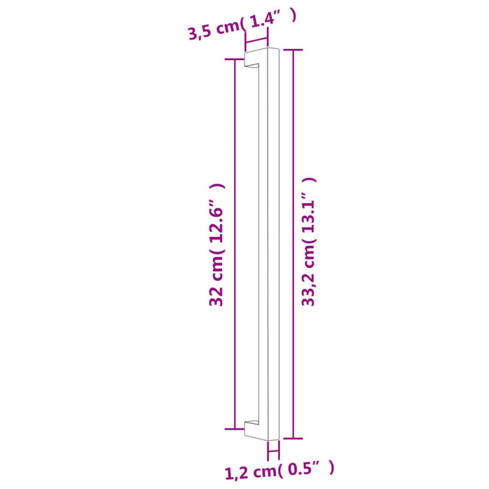 Maniglie per Mobili 10 pz Oro 320 mm in Acciaio Inox 3203673